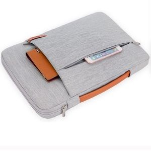 Gray laptop sleeve